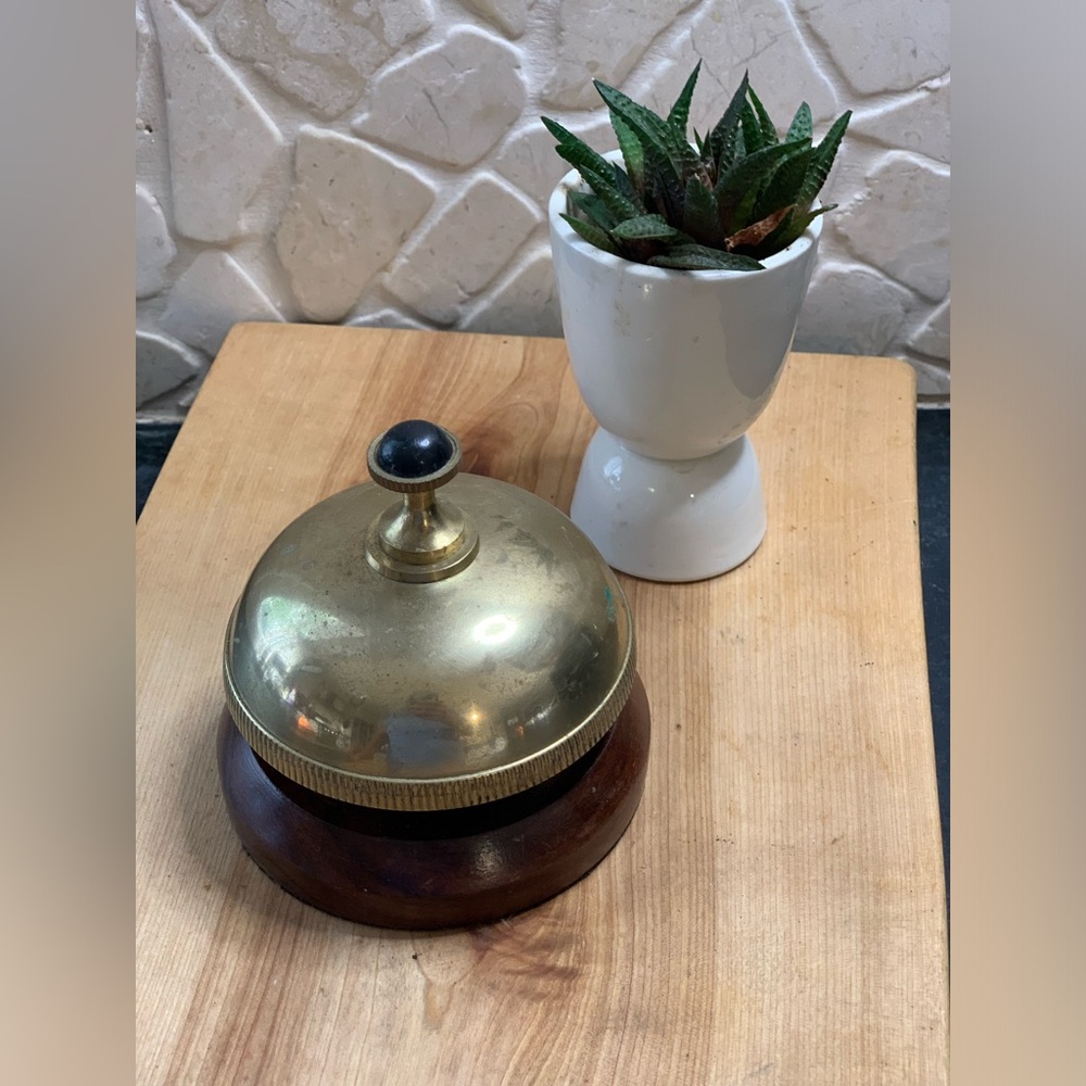 BOMBAY & COMPANY | Vintage Brass Hotel Desk Bell